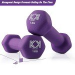 Purple Neoprene Dumbbells for Home and Gym