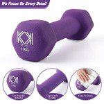 Purple Neoprene Dumbbells for Home and Gym