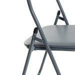 Harbour Housewares Padded Folding Chair - Grey