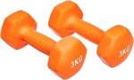Neoprene Dumbbell Set, 6kg (2 x 3kg), Orange