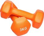 Neoprene Dumbbell Set, 6kg (2 x 3kg), Orange