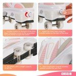 Roller Skate Shoes with Retractable Wheels - Pink