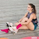 Roller Skate Shoes with Retractable Wheels - Pink