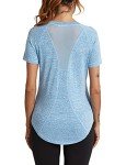 Women's Workout Tee - Blue Activewear Top