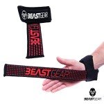 Beast Gear Padded Weight Lifting Straps with Gel Grips