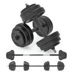 Adjustable Vinyl Dumbbell Set 15KG for Home Gym