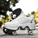 2-in-1 Deformable Roller Skates with Removable Wheels