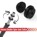Adjustable Vinyl Dumbbell Set 15KG for Home Gym
