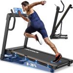 Foldable High-Power Treadmill with Bluetooth Speakers