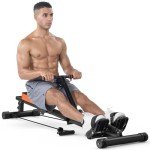Jupgod Folding Rowing Machine with LCD Monitor