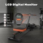 Jupgod Folding Rowing Machine with LCD Monitor