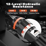 Jupgod Folding Rowing Machine with LCD Monitor