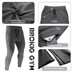 Men's Slim Fit Joggers with Pockets - Grey