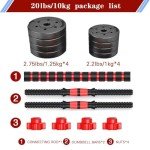 BCBIG Adjustable Dumbbells Set - 20lb Weights
