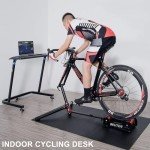 Height-Adjustable Indoor Bike Desk with Wheels