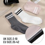 Zuimei Women's Non-Slip Yoga Grip Socks - 4 Pairs