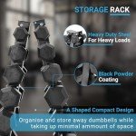 Dumbbell Set with 6-Tier Rack, 5kg-30kg