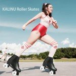 KALINU Women's High-Top Roller Skates - Black