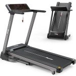 PASYOU Folding Treadmill with Incline and Bluetooth