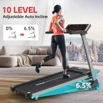 PASYOU Folding Treadmill with Incline and Bluetooth