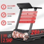 PASYOU Folding Treadmill with Incline and Bluetooth