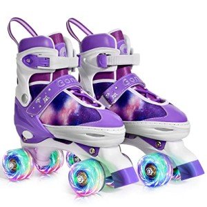 Gonex Adjustable Roller Skates with Light-Up Wheels