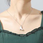 Ice Skate Charm Necklace for Girls