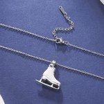 Ice Skate Charm Necklace for Girls