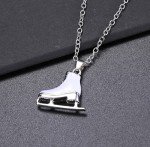 Ice Skate Charm Necklace for Girls
