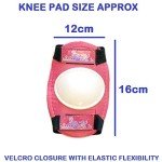 Girls Pink Quad Skates with Safety Gear Set