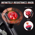 EVOLAND Adjustable Indoor Exercise Bike with Monitor