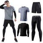 Men's Athletic Compression Gym Set - Pack of 4