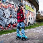 Adjustable Kids Quad Skates - Blue/Black