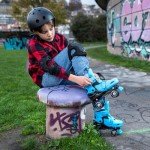 Adjustable Kids Quad Skates - Blue/Black