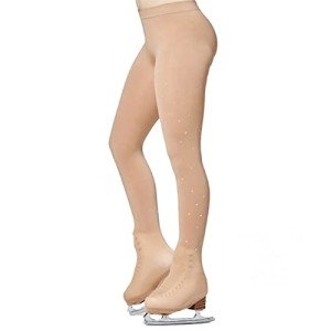 Ice Skating Tights with Crystals and Buckles