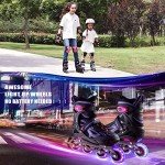 Adjustable Light-Up Inline Skates for Kids - Violet