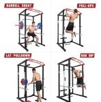 Strongway Multi-Gym Power Cage with Dual Pulleys