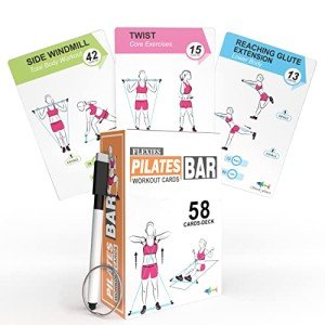 Pilates Bar Workout Cards with Free Marker & Ring