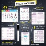 Pilates Bar Workout Cards with Free Marker & Ring