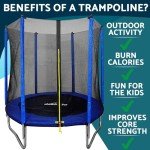 Dellonda 6ft Outdoor Trampoline with Safety Net