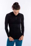 Sundried Women's Black Half Zip Fitness Jacket