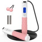 Digital Speed Jump Rope with Adjustable Weighted Handles