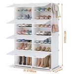 Oversized 2-Tier Shoe Rack Organizer for 28 Pairs