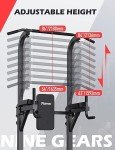 PASYOU Adjustable Power Tower - 6 in 1 Fitness Station