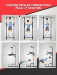 PASYOU Adjustable Power Tower - 6 in 1 Fitness Station