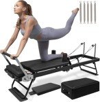 Foldable Pilates Reformer for Home Workouts