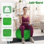 Anti-Burst Slip Resistant Exercise and Yoga Ball