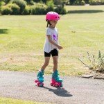 Adjustable Pink Quad Skates for Kids