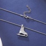 Ice Skate Charm Necklace for Figure Skating Fans