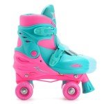 Adjustable Pink Quad Skates for Kids